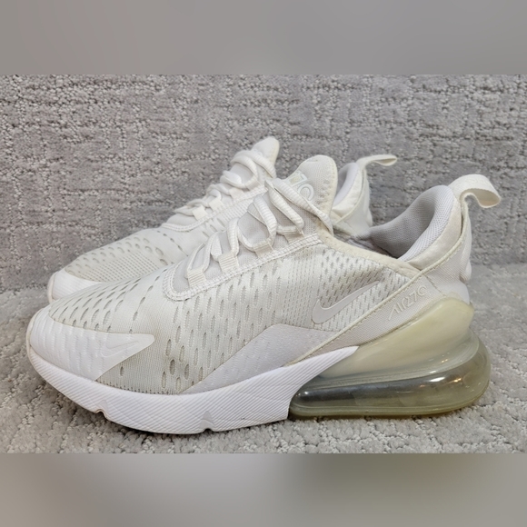 NIKE Air Max 270 GS Youth Size 5Y Women's 6.5 White Athletic Running Sneakers. - Picture 11 of 13